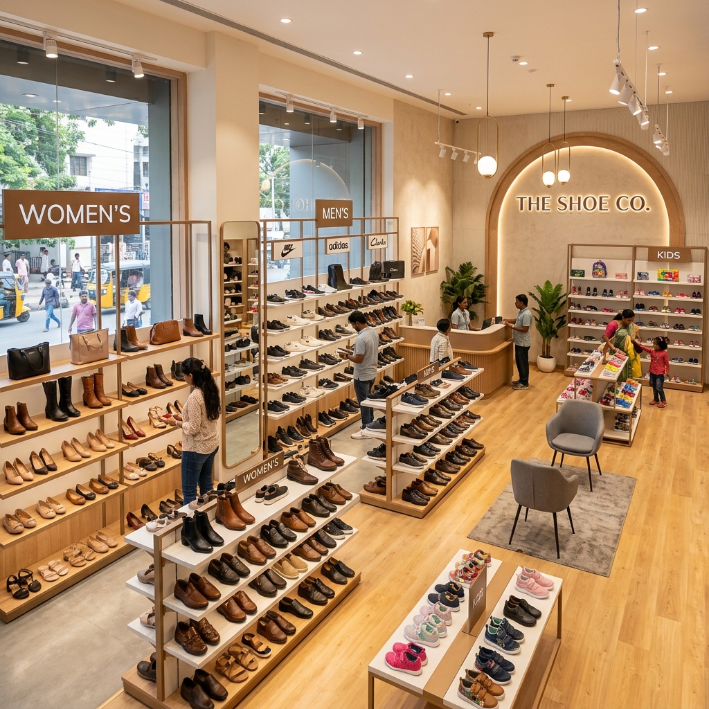 Best affordable footwear shop in Chennai store interior Shoe Stop